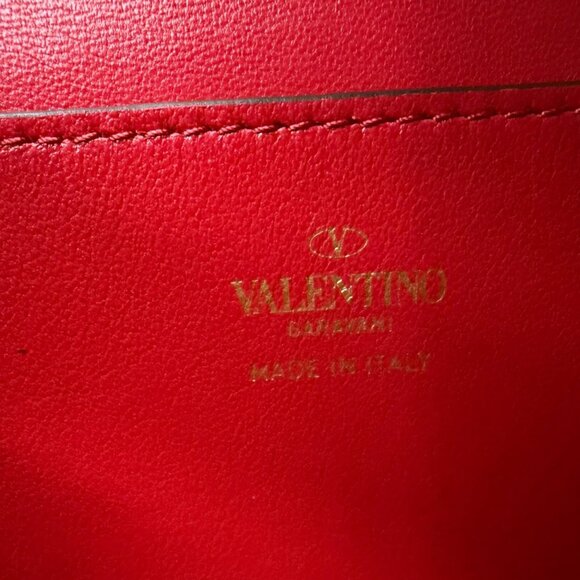 VALENTINO GARAVANI Alcove Rockstud Leather Box Top Handle Bag Pink - Picture 13 of 14